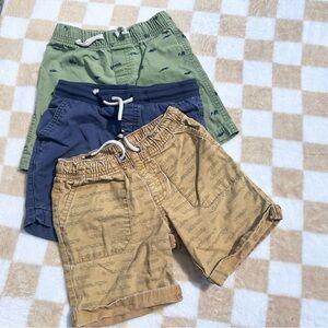 Cat & Jack Boys' Blue and khaki shorts, simple joy green shorts, 3 pair
